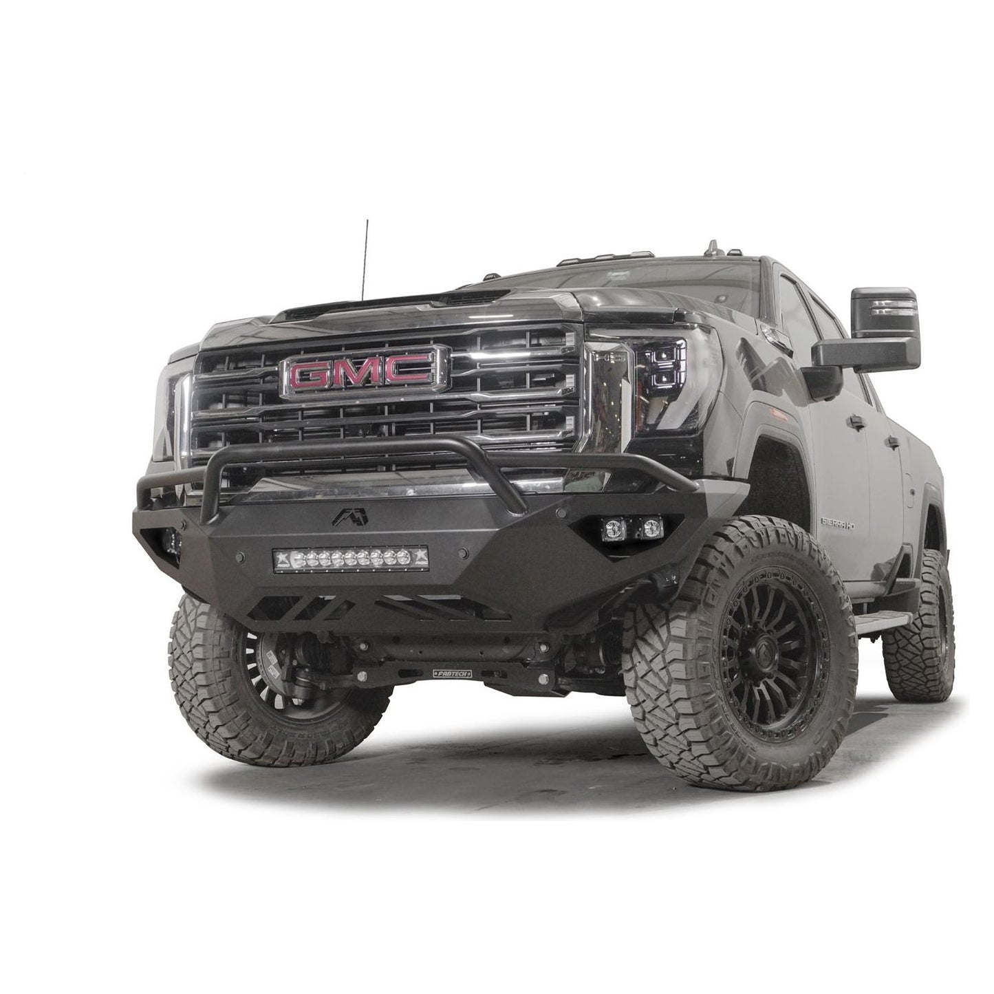 Fab Fours Vengeance Front Bumper w/ Pre-Runner Guard 2 Stage Black Powder Coat l GM24-V6252-1
