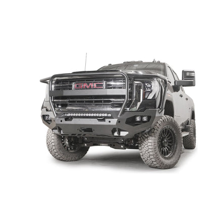 Fab Fours Matrix Front Bumper 2 Stage Black Powder Coat w/Full Guard l GM24-X6250-1