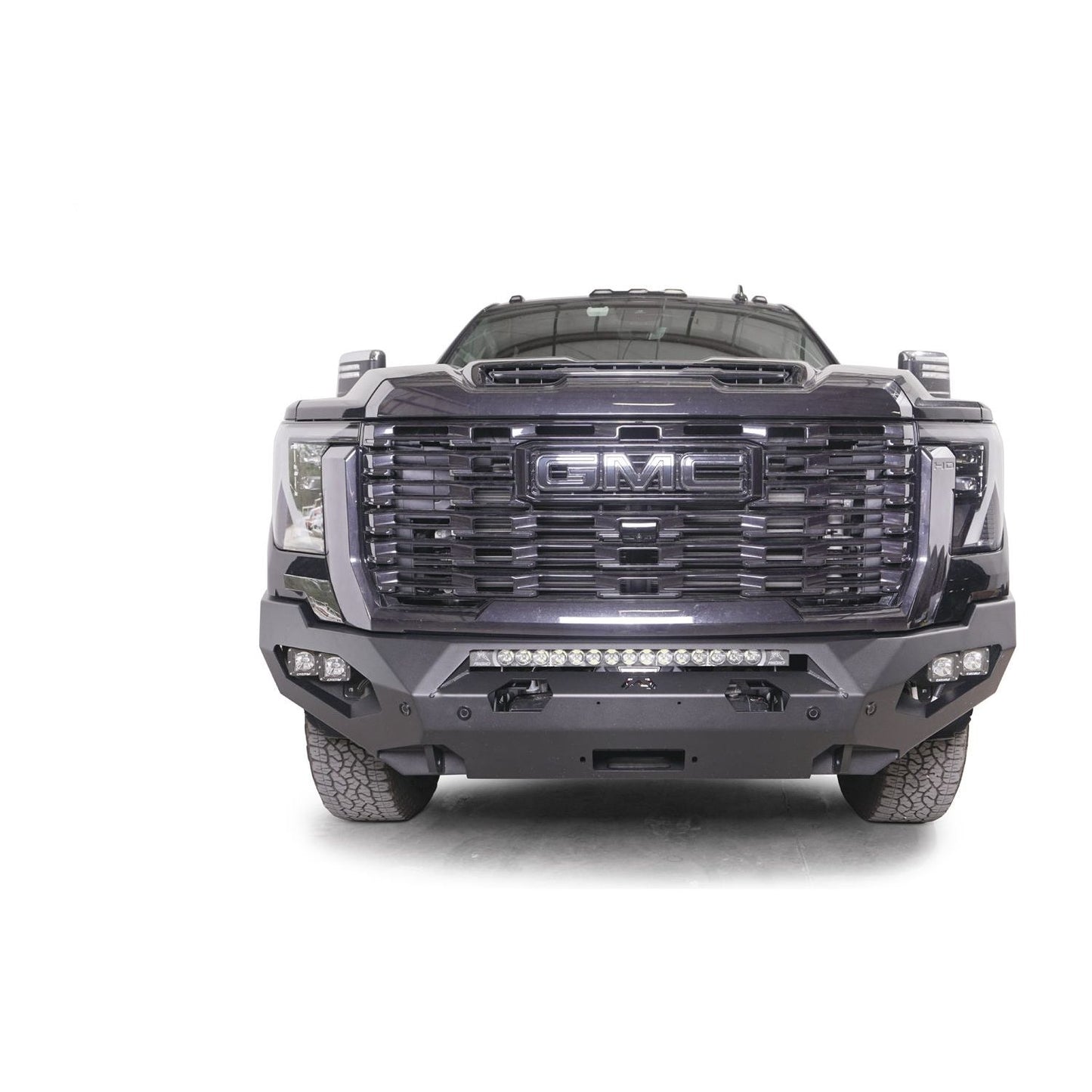 Fab Fours Matrix Front Bumper 2 Stage Black Powder Coat w/No Guard l GM24-X6251-1