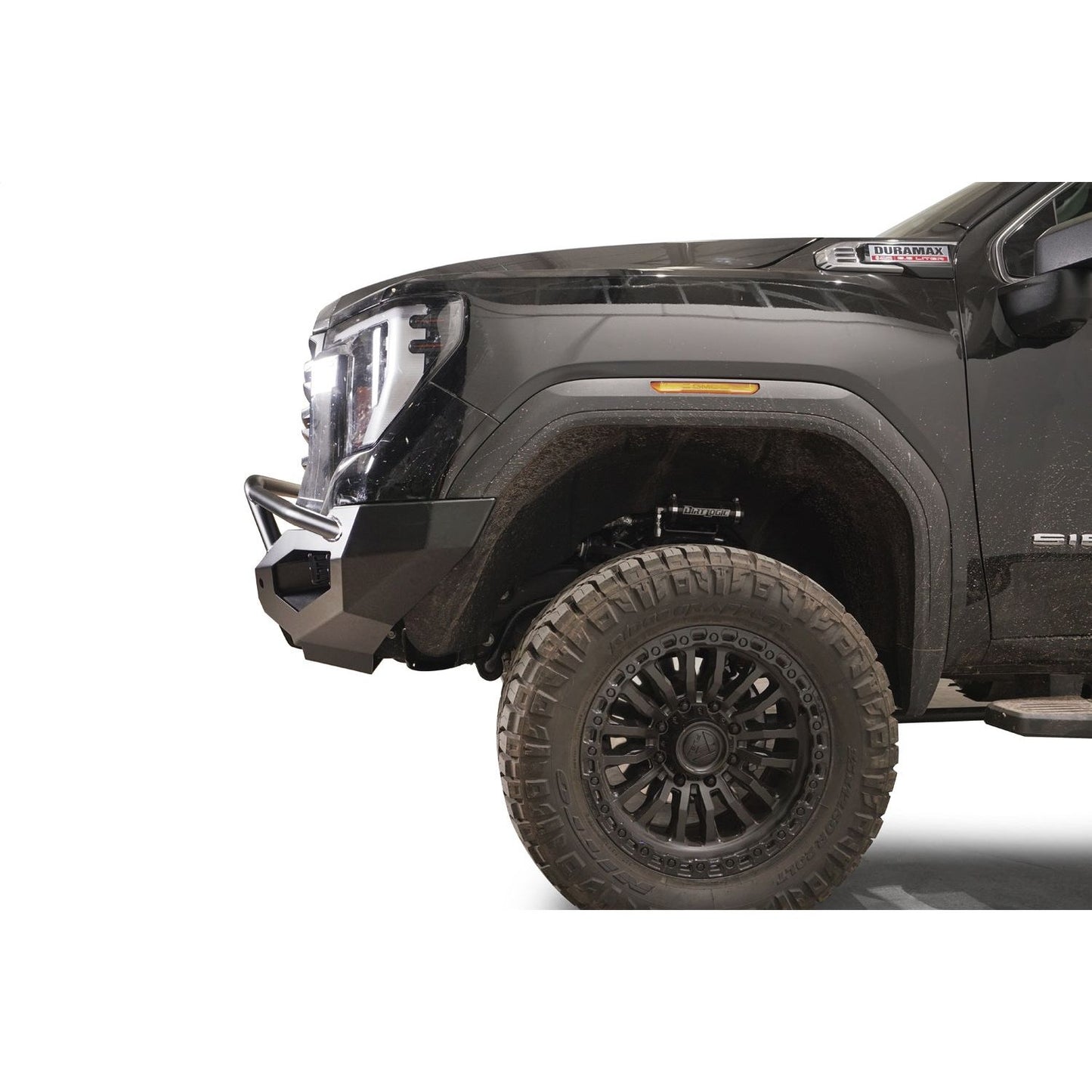 Fab Fours Matrix Front Bumper 2 Stage Black Powder Coat w/Pre-Runner Guard l GM24-X6252-1