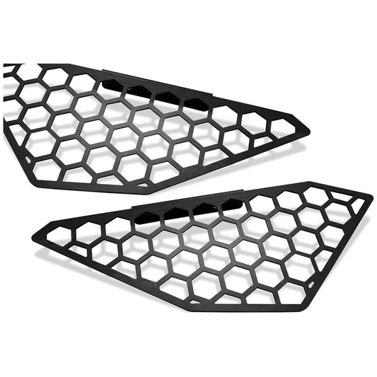 Fab Fours Vengeance Side Light Mesh Insert Cover 2 Stage Black Powder Coated D4351 And D4352 l M3950-1