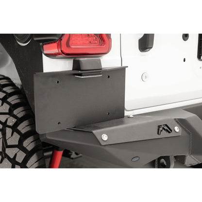 Fab Fours Rear Bumper License Plate Bracket 11 Gauge Steel Construction 2 Stage Matte Black Powder Coat w/Epoxy Primer l M4550-1