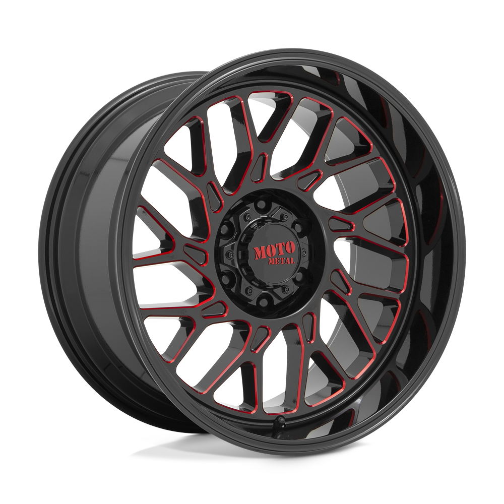 Moto Metal MO805 GLOSS BLACK MILLED WITH RED TINT MO80521050918N