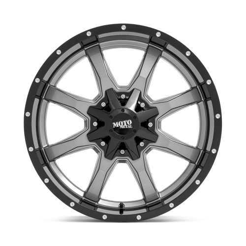 Moto Metal MO970 GLOSS GRAY CENTER GLOSS BLACK LIP