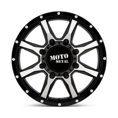 Moto Metal MO995 GLOSS BLACK MACHINED - FRONT
