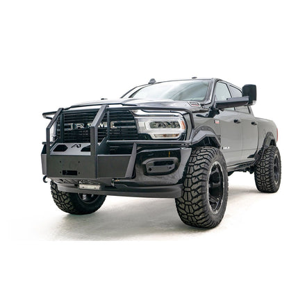 Fab Fours Winch Mount Full Grill Guard 2 Stage Matte Black Powder Coated l DR19-N4470-1