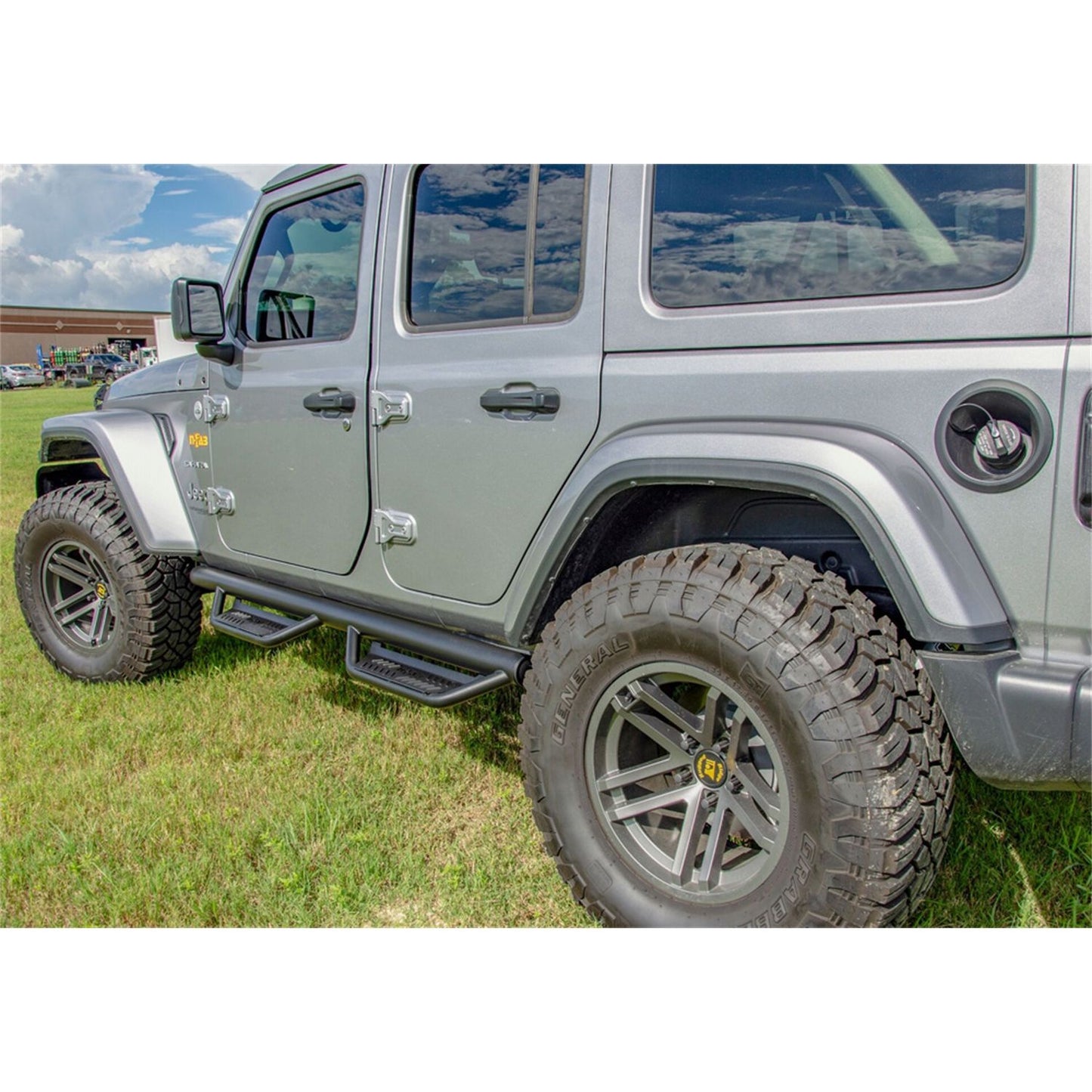 N-Fab | Podium LG-W2W (2 Steps)-18-24 Wrangler JL 4Dr-TX Blk | HPJ1866-TX