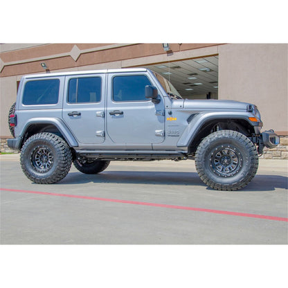 N-Fab | RKR Rails-Cab Len (2 Steps)-20-24 Gladiator JT 4Dr-TX Blk | J194TRKR