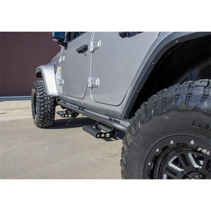 N-Fab | RKR Step Sys-Full Len (2 Stp Mnts/2 Stp)-18-24 Wrangler JL 4Dr-TX Blk | J184RKRS4