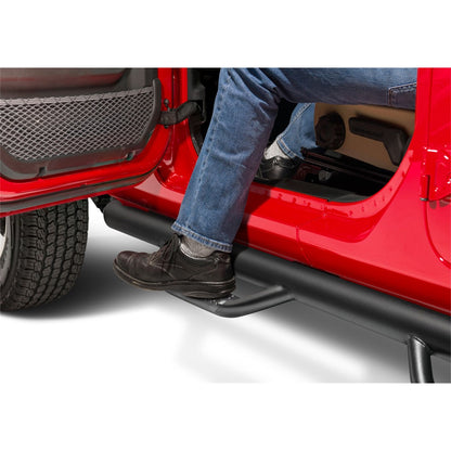 N-Fab | Nerf Step-W2W (2 Stps)-18-24 Wrangler JL 4Dr-TX Blk | J1866