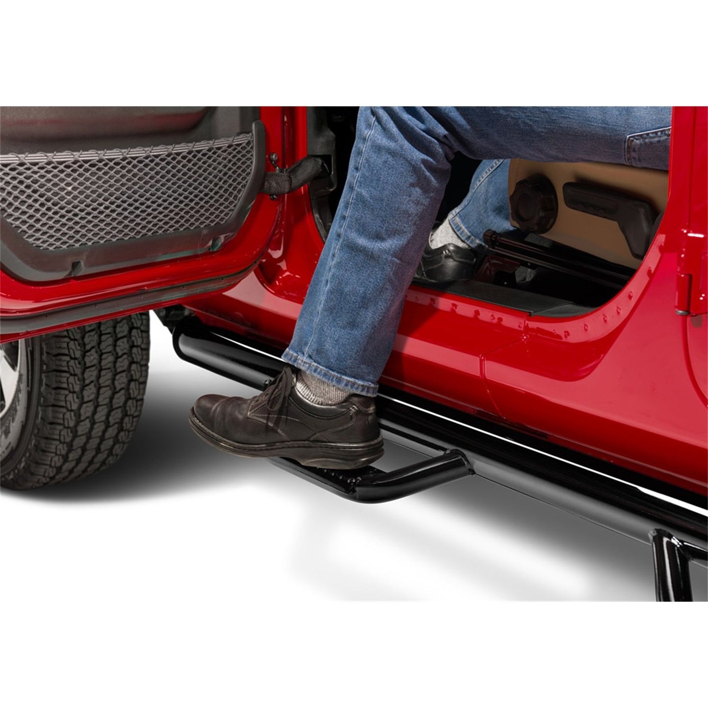N-Fab | Nerf Step-W2W (2 Stps)-18-24 Wrangler JL 4Dr-Gloss Blk | J1866-GB