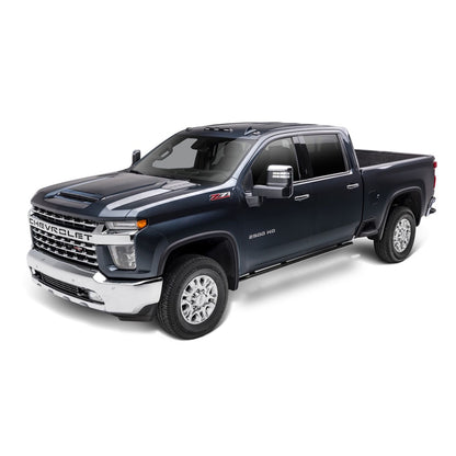 N-Fab | RKR Rails-Cab Len (2 Steps)-19(NewBody)-24 Silv/Sierra1500/20-24HD Crw-TXBlk | C194RKRCC