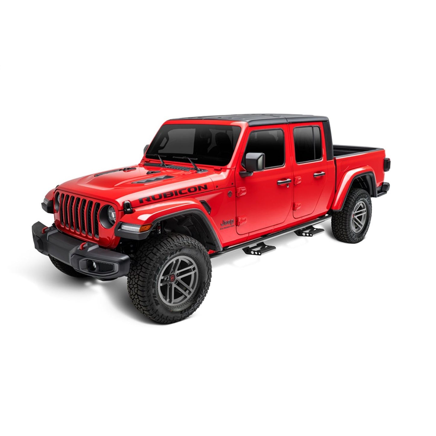 N-Fab | RKR Step Sys-Full Len (2 Stp Mnts/2 Stp)-20-24 Gladiator JT 4Dr-TX Blk | J194TRKRS4