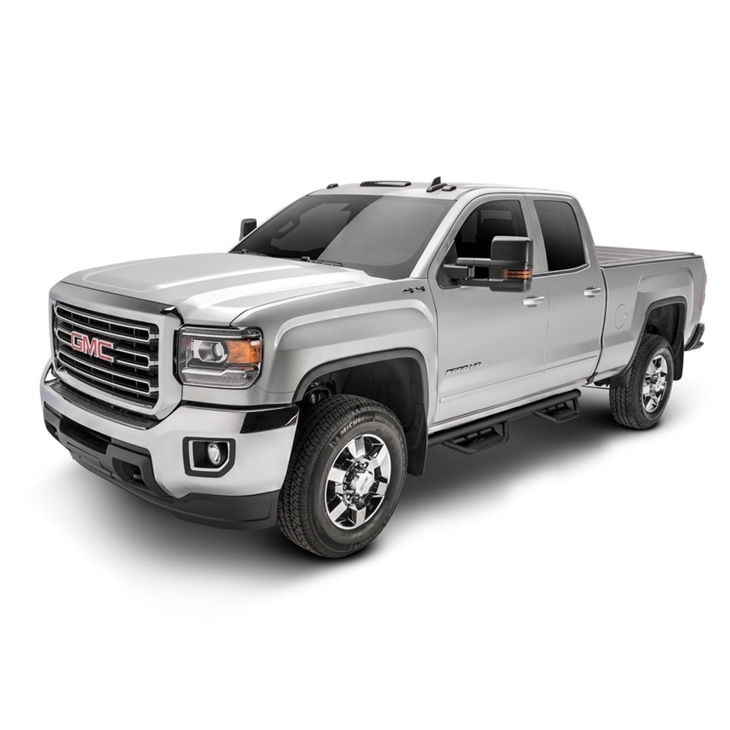 N-Fab | PodiumLG-Cab Len (2 Steps)-07-13 Silv/Sierra1500/07-10HD/11-14HD Gas Crew-TX Blk | HPC0780CC-TX