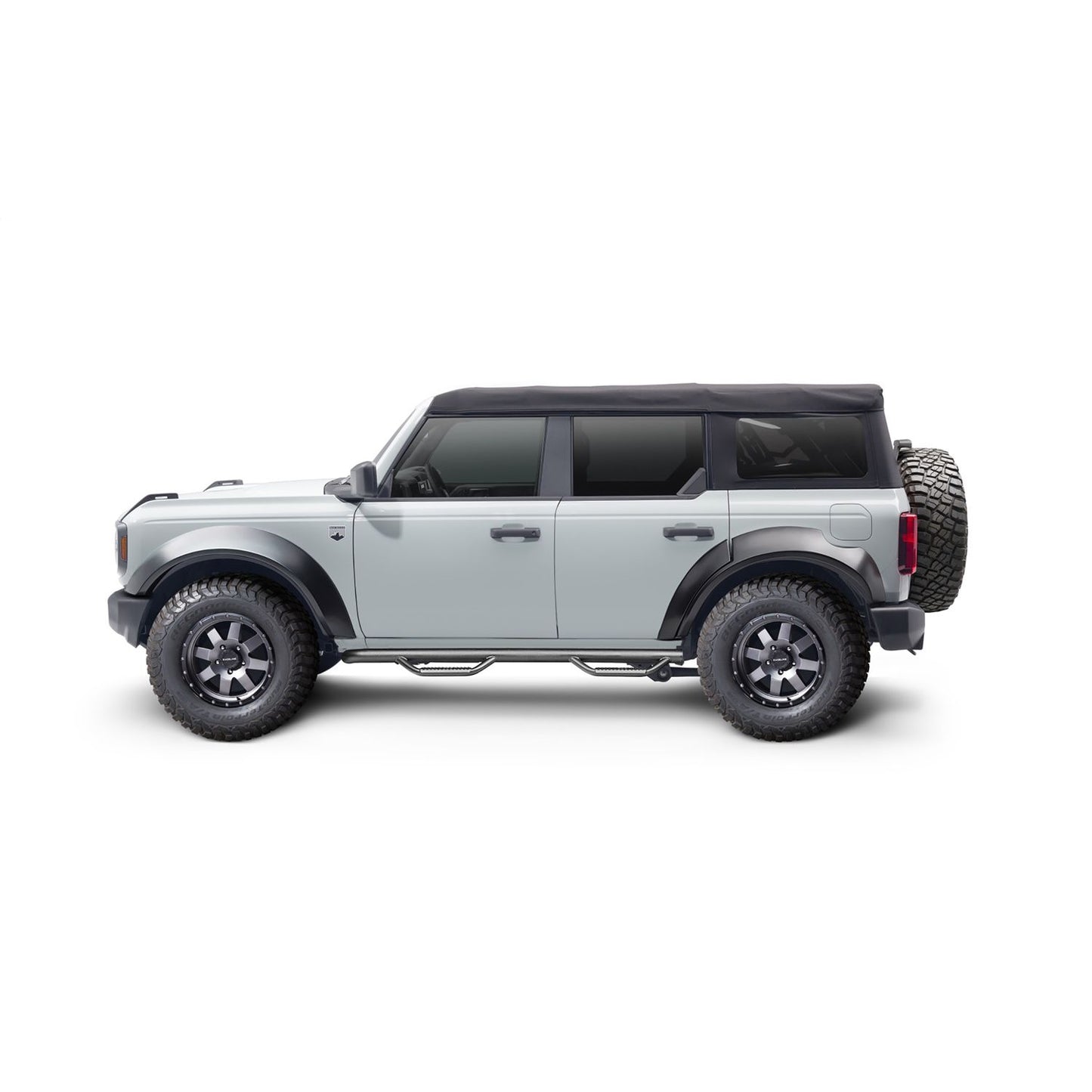 N-Fab | Nerf Step-Cab Len (2 Stps)-21-24 Ford Bronco 4 Dr-TX Blk | F2172B-TX