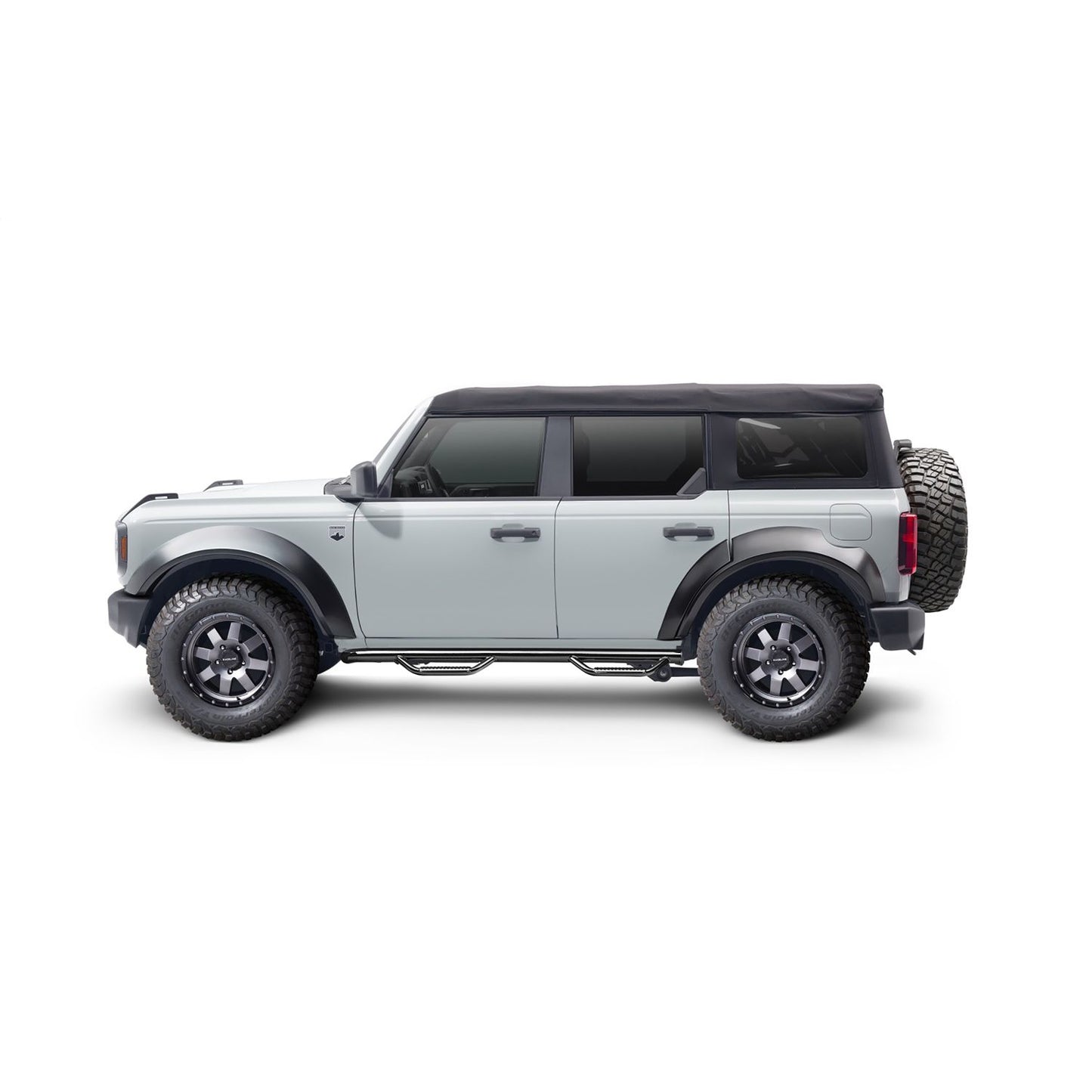 N-Fab | Nerf Step-Cab Len (2 Stps)-21-24 Ford Bronco 4 Dr-Gloss Blk | F2172B