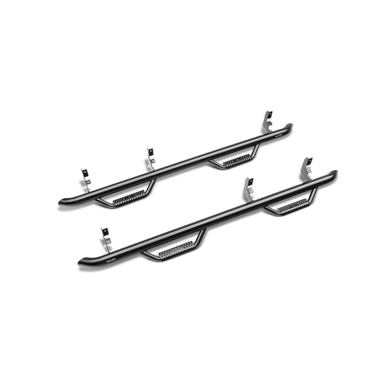 N-Fab | Nerf Step-Cab Len(2Stps)-19(NewBody)-24 Silv/Sierra 1500/20-24HD Crew-GlossBlk | C1980CC