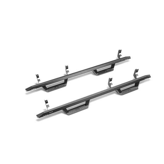 N-Fab | EpYx-Cab Len (2 Steps)-19 (New Body)-24 Silv/Sierra 1500/20-24HD Dbl-TX Blk | EXC19QC-TX