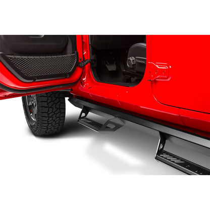N-Fab | Predator Pro-Cab Len (2 Steps)-18-24 Wrangler JL 4Dr-TX Blk | PRJ1863-TX