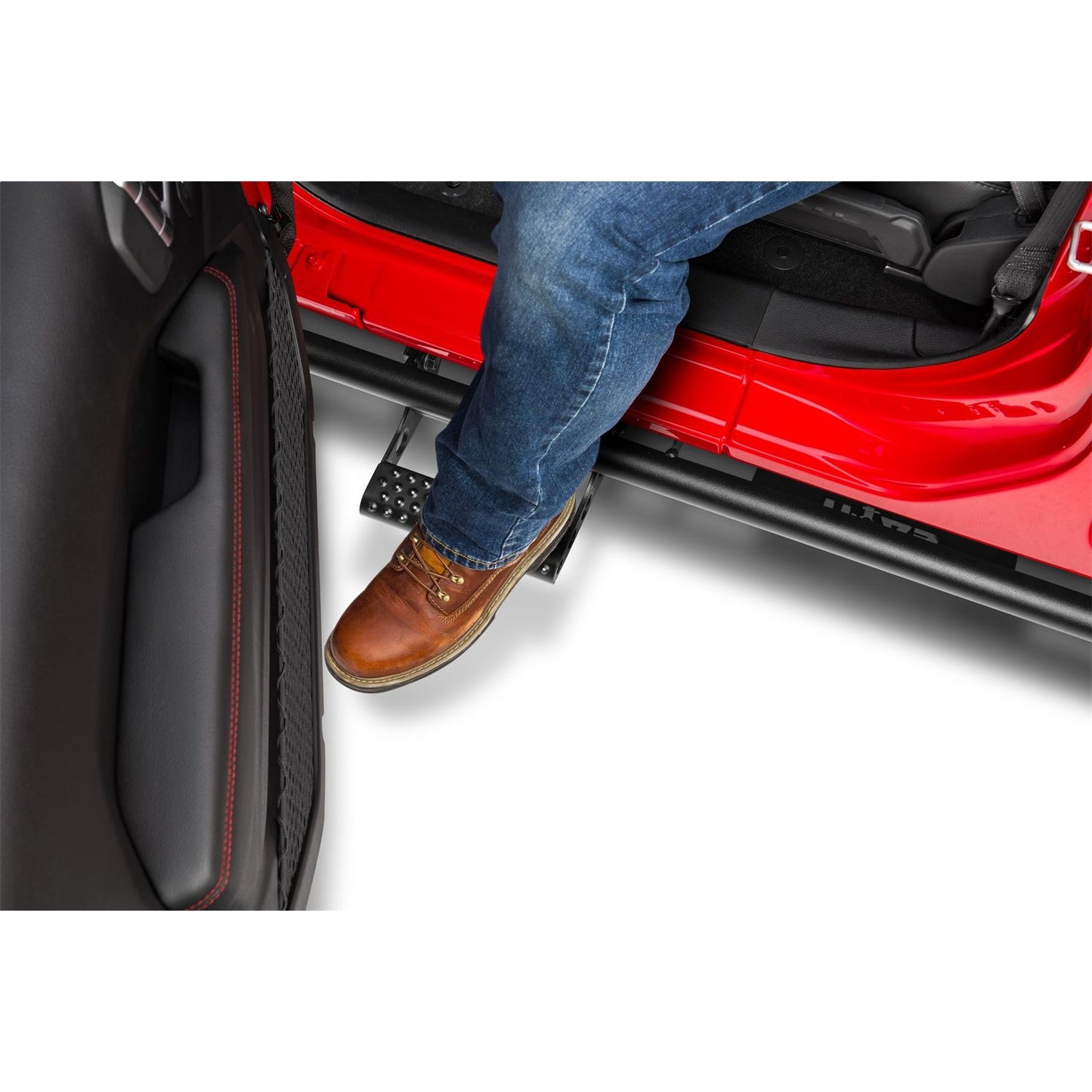 N-Fab | RKR Step Sys-Full Len (2 Stp Mnts/2 Stp)-20-24 Gladiator JT 4Dr-TX Blk | J194TRKRS4