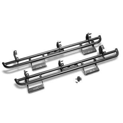 N-Fab | RKR Step Sys-Full Len (2 Stp Mnts/2 Stp)-18-24 Wrangler JL 4Dr-TX Blk | J184RKRS4