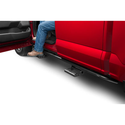 N-Fab | RKR Step Sys-Cab Len (2 Stp Mnts/2 Stps)-15-24 F150 SuperCrew-TX Blk | F154RKRCCS4