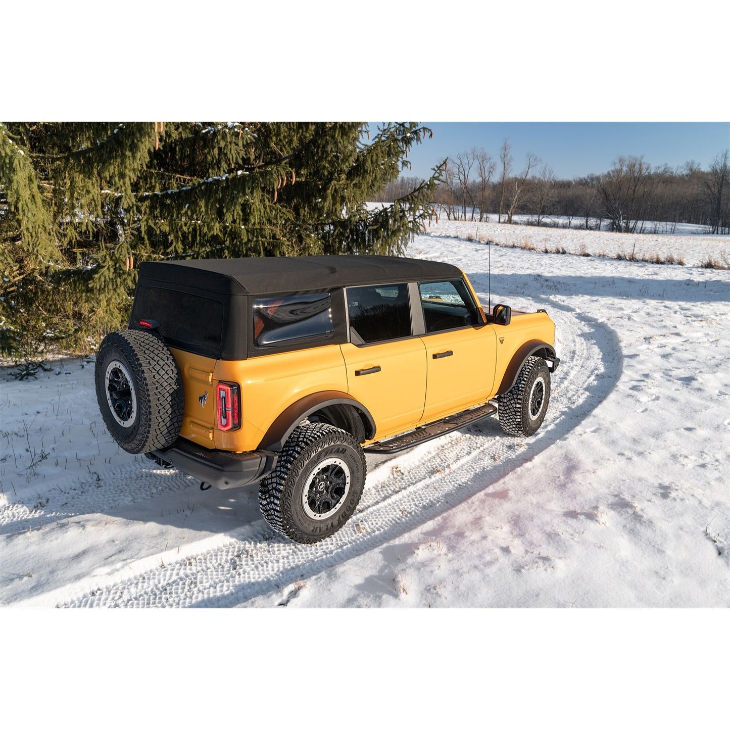 N-Fab | Roan-Full Len (2 Steps)-21-24 Ford Bronco 4-Dr-TX Blk | NBF214B-TX