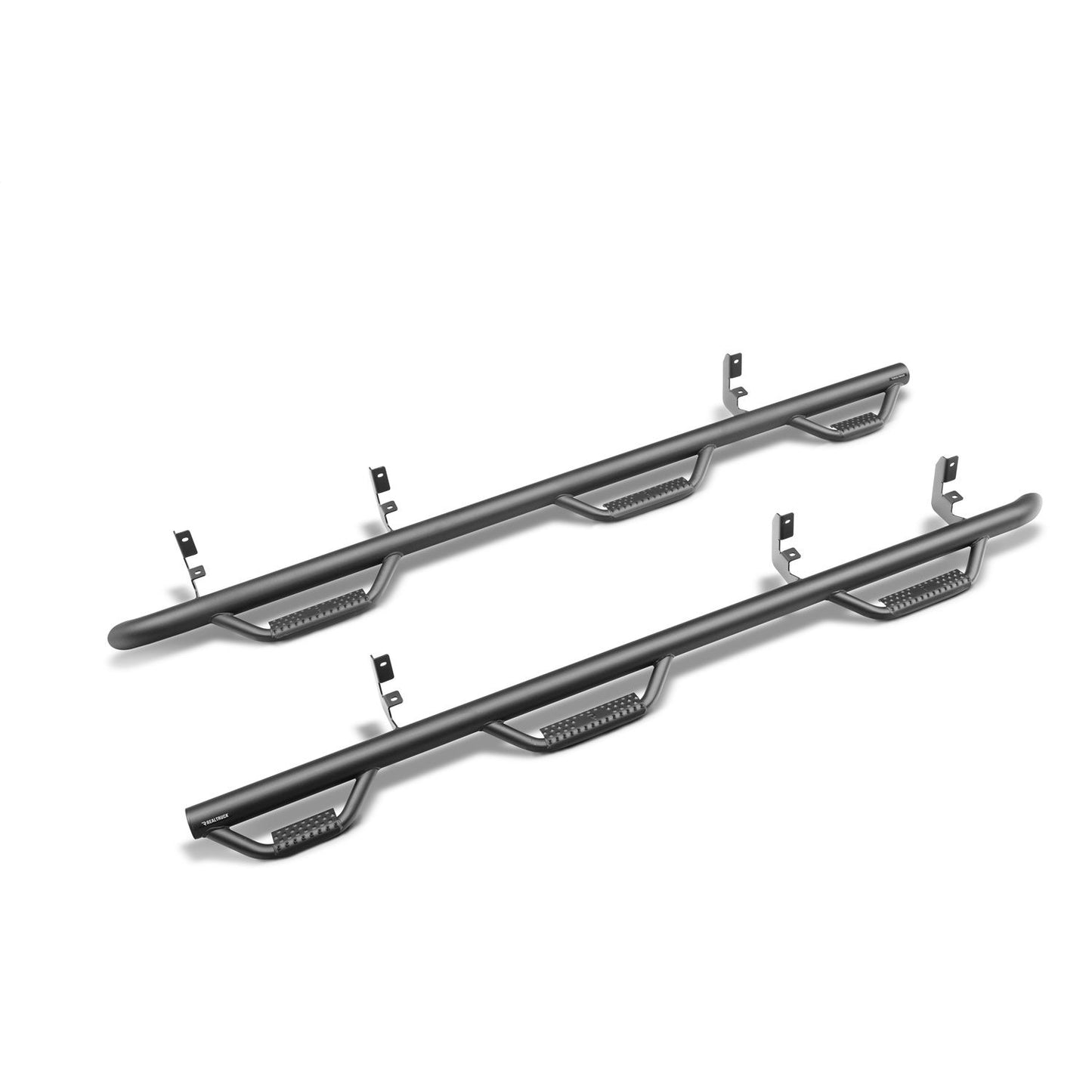 N-Fab | Nerf Step-W2W w/Bed Acs (3 Stps)-19 (New Body)-24 Silv/Sierra 5ft.9in.Crew-TXBlk | C1996CC-6-TX