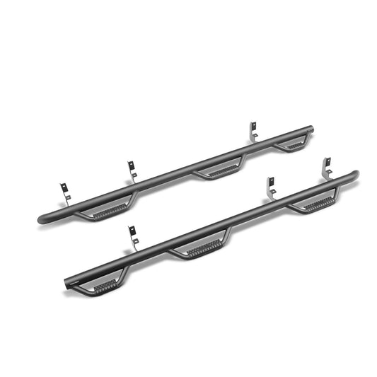 N-Fab | Nerf Step-W2W w/Bed Acs (3 Stps)-19 (New Body)-24 Silv/Sierra 5ft.9in.Crew-TXBlk | C1996CC-6-TX