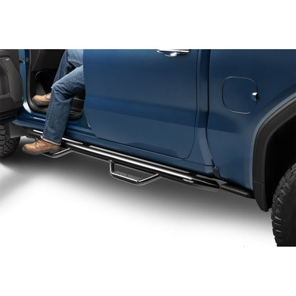 N-Fab | Nerf Step-Cab Len(2Stps)-19(NewBody)-24 Silv/Sierra 1500/20-24HD Crew-GlossBlk | C1980CC