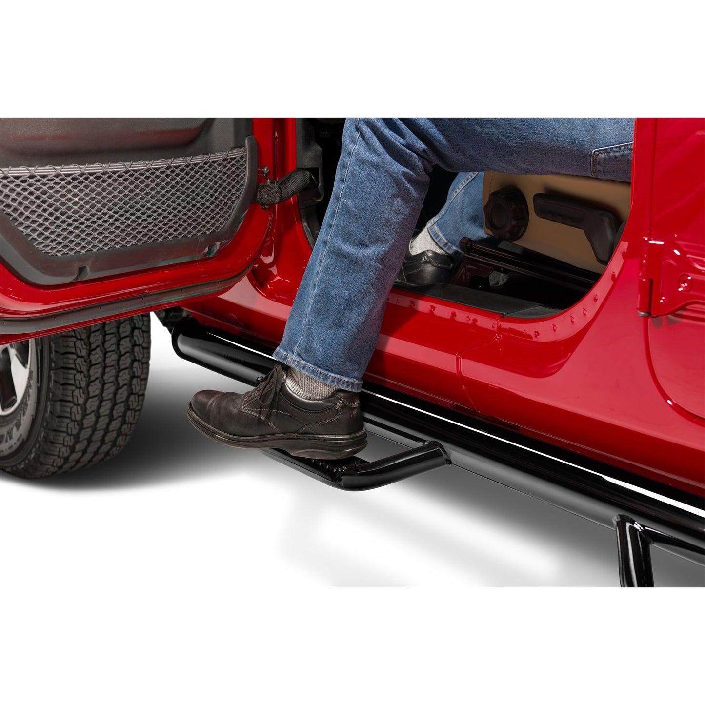 N-Fab | Nerf Step-W2W (1 Stp)-18-24 Wrangler JL 2Dr-Gloss Blk | J1846-GB