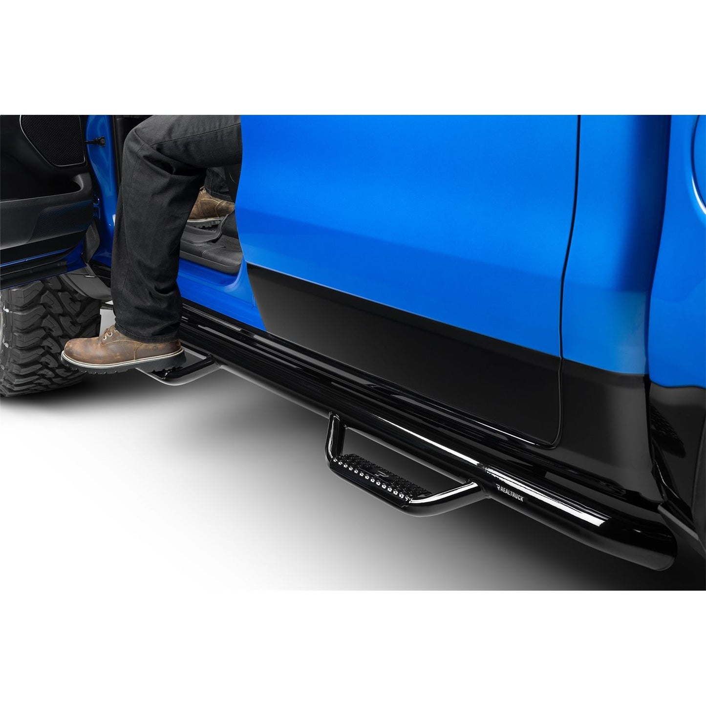 N-Fab | Nerf Step-Cab Len (2 Stps)-15-18 (19-24 Classic) Ram 1500 Crew-Gloss Blk | D1584CC