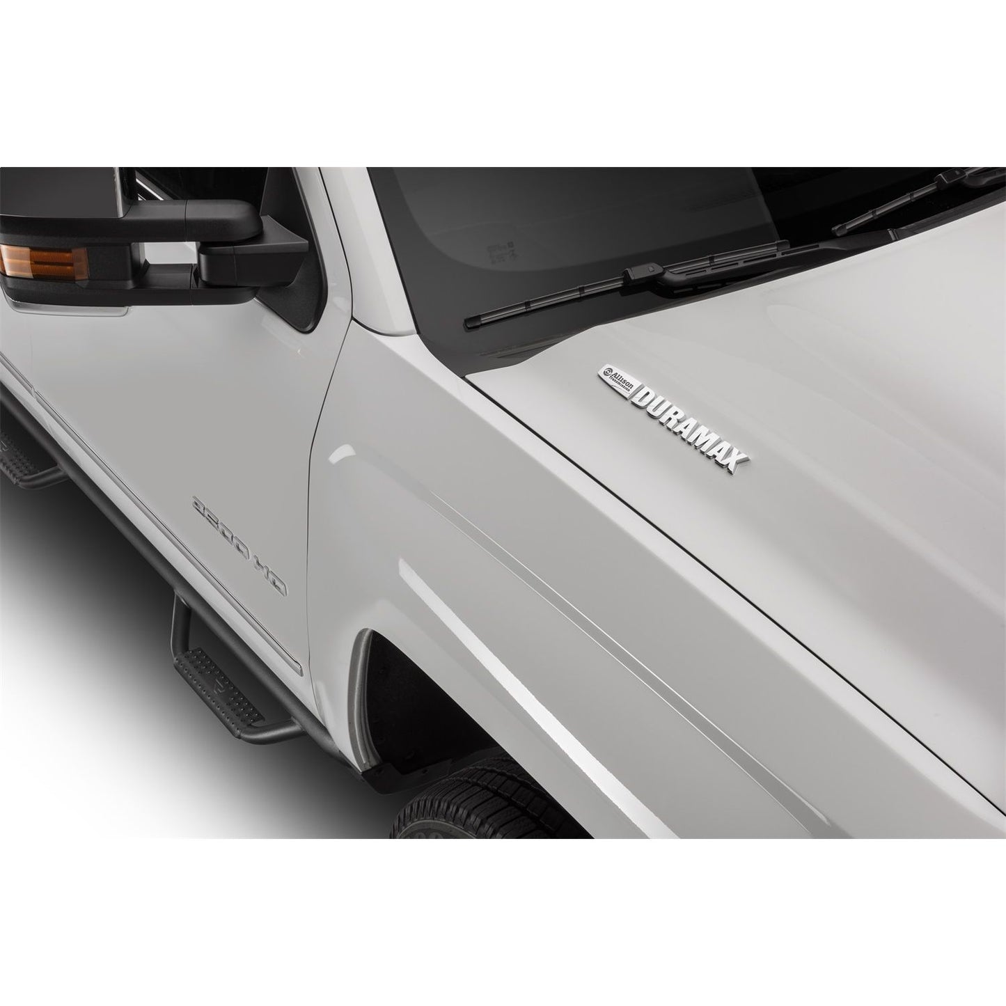 N-Fab | Nerf Step-W2W w/Bed Acs(3 Stps)-04-06 (07 Cls) Silv/Sierra 5ft.8in. Crew-TX Blk | C01100CC-6-TX