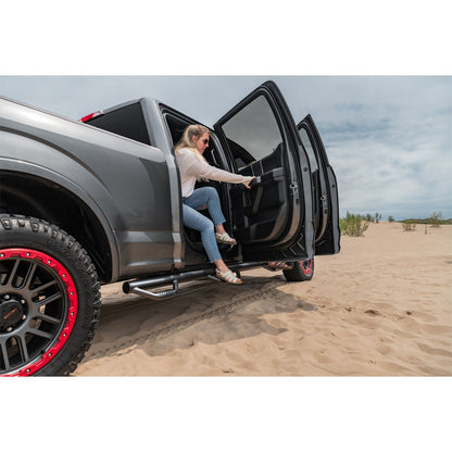 N-Fab | Nerf Step-W2W w/Bed Acs (3 Stps)-15-24 F150 6ft.7in. SuperCrew-TX Blk | F15107CC-6-TX