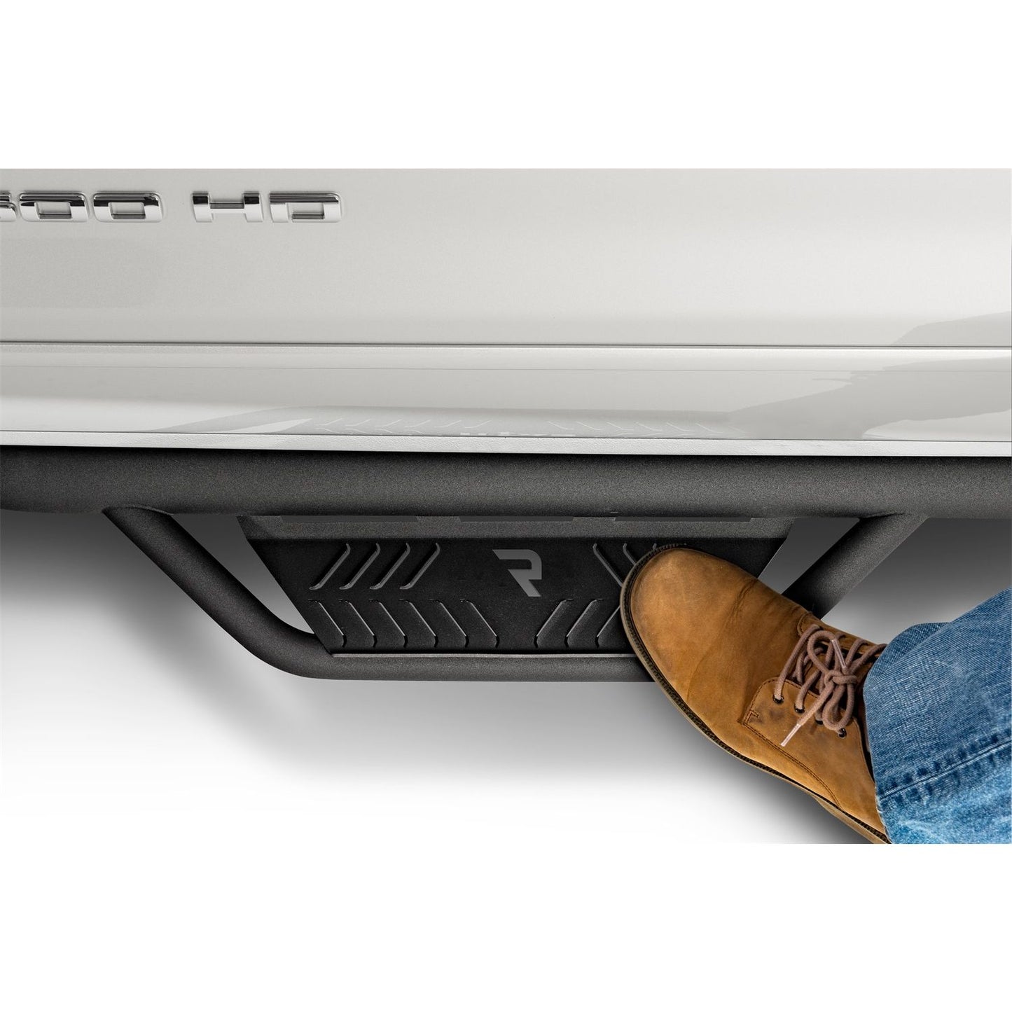 N-Fab | PodiumLG-Cab Len (2 Steps)-07-13 Silv/Sierra1500/07-10HD/11-14HD Gas Crew-TX Blk | HPC0780CC-TX