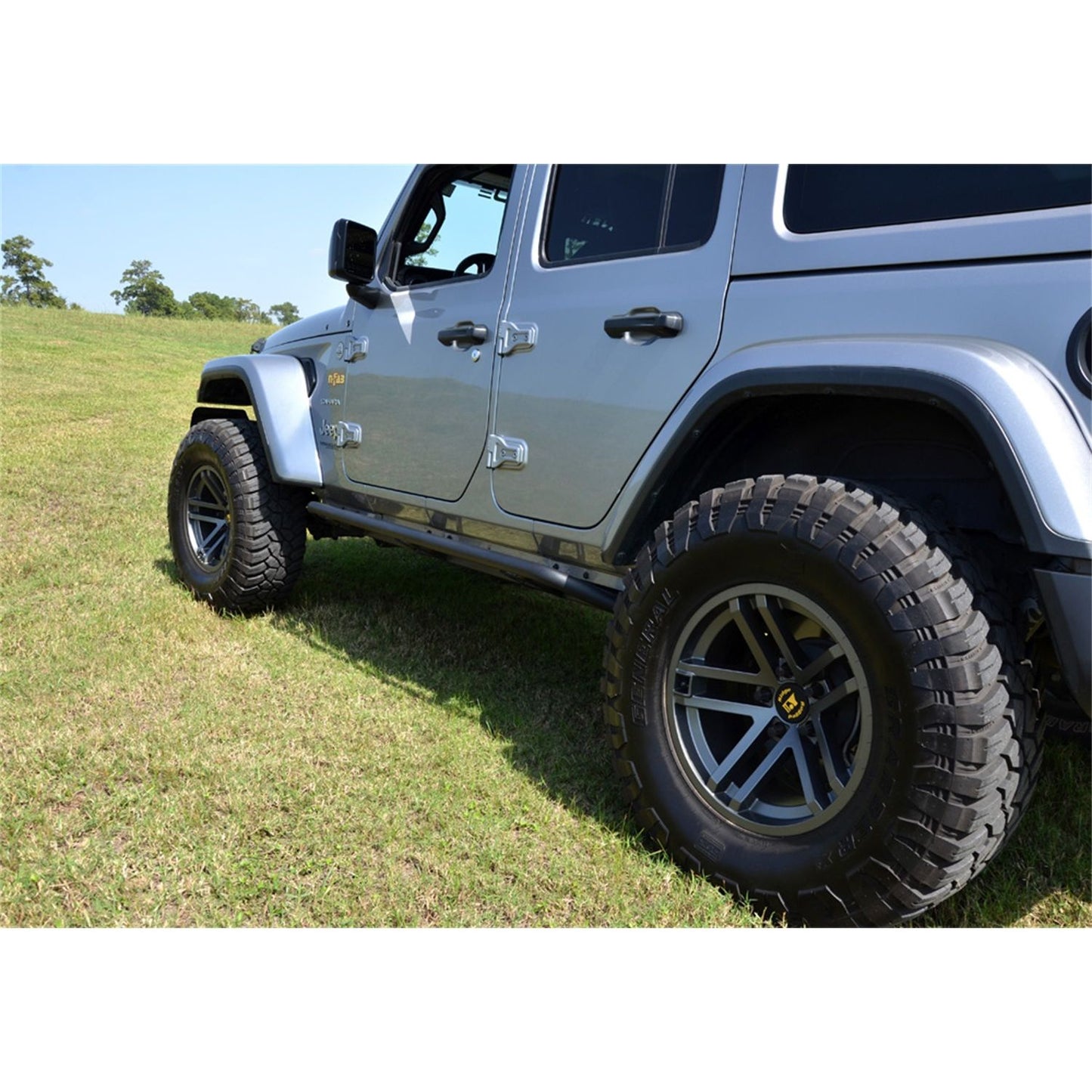 N-Fab | TrailSlider-Cab Len (2 Steps)-18-24 Wrangler JL 4Dr-TX Blk | TSJ184-TX