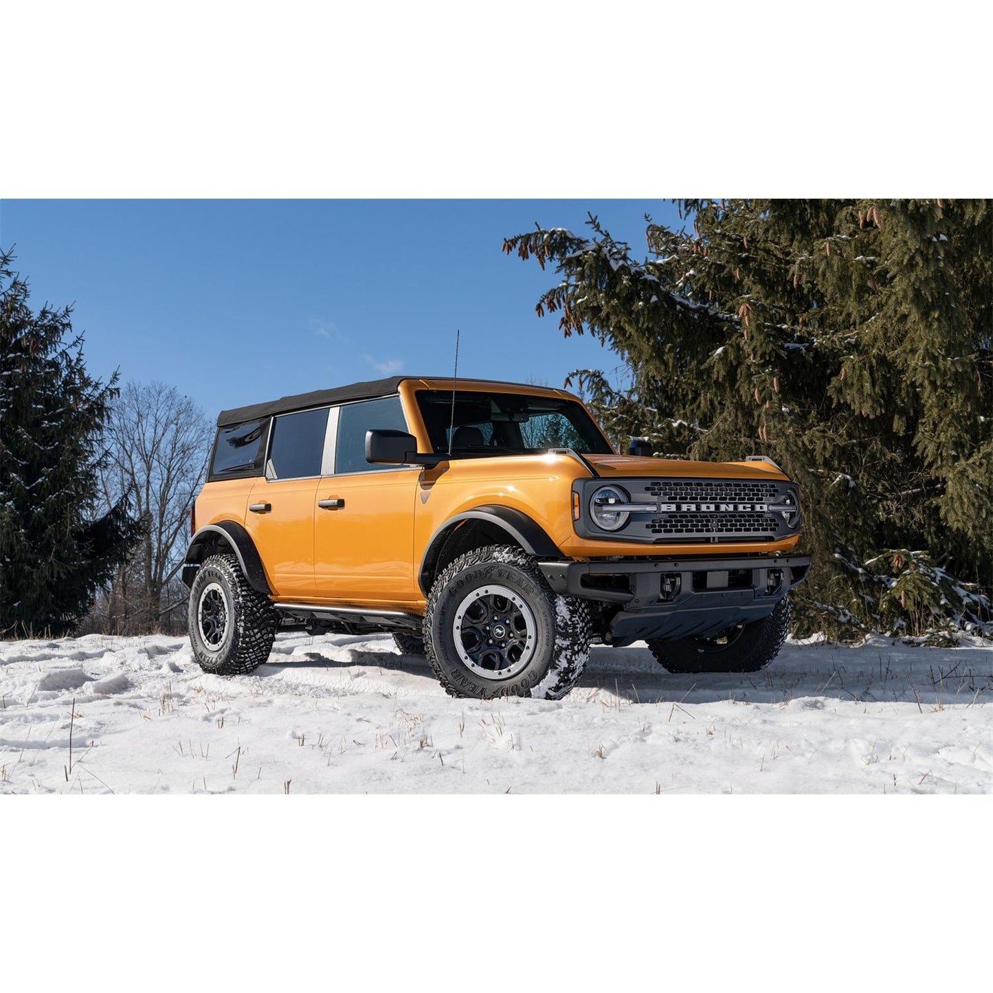 N-Fab | TrailSlider-Full Len (2 Steps)-21-24 Ford Bronco 4-Dr-TX Blk | TSF214B-TX