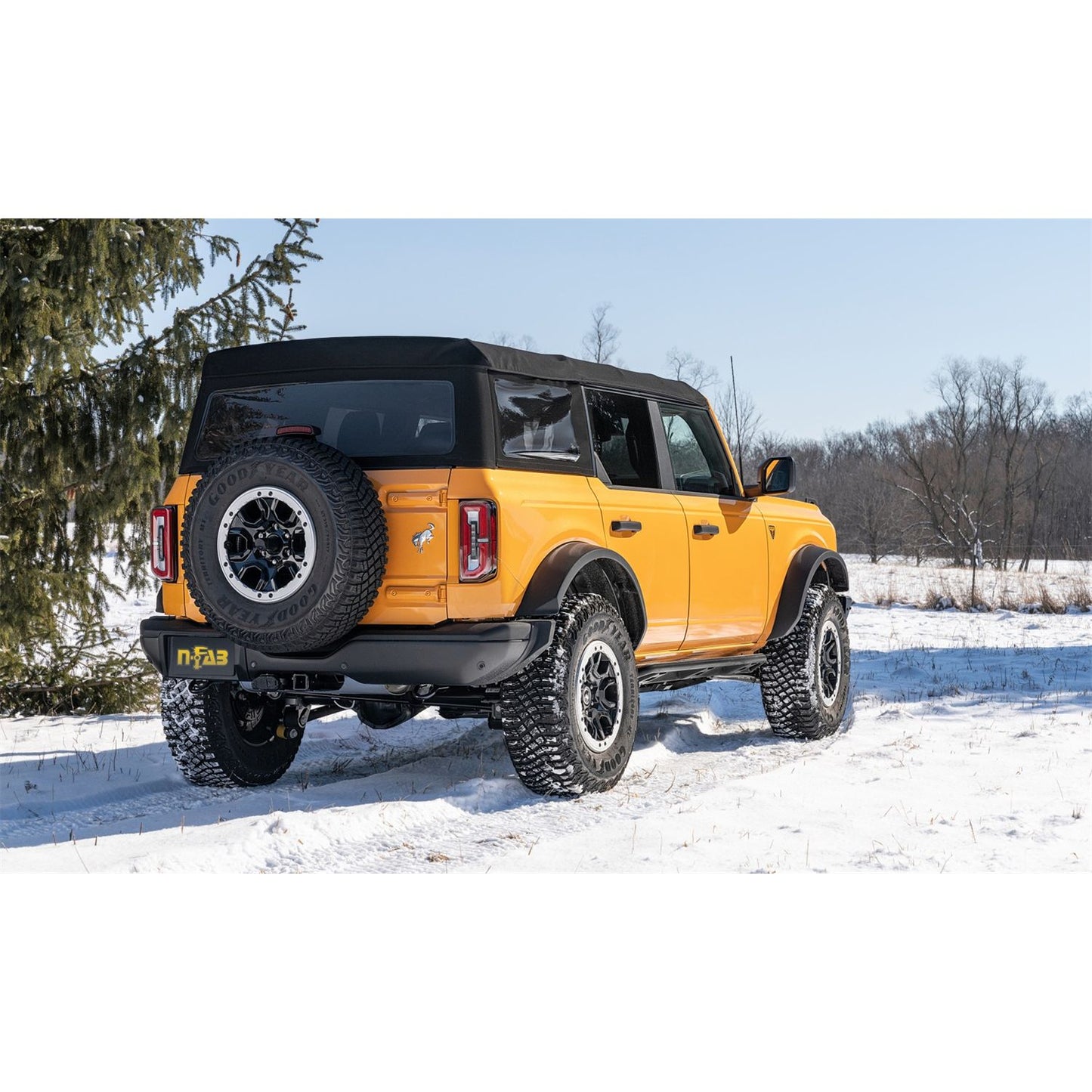 N-Fab | TrailSlider-Full Len (2 Steps)-21-24 Ford Bronco 4-Dr-TX Blk | TSF214B-TX