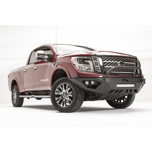 Fab Fours Vengeance Front Bumper 2 Stage Black Powder Coated w/Pre-Runner Guard w/Sensors l NT16-D3752-1