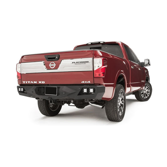 Fab Fours Vengeance Rear Bumper 2 Stage Black Powder Coated w/Sensors l NT16-E3751-1