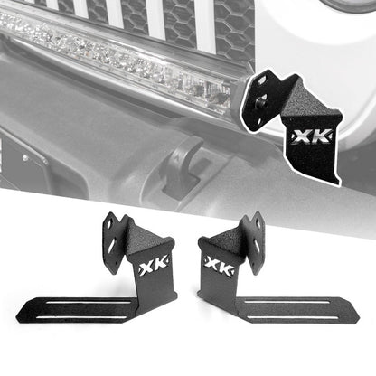XKGLOW | Jeep JL JT Front Bumper 20-36" Light Bar Bracket Kit | XK-BRC-JL-FB