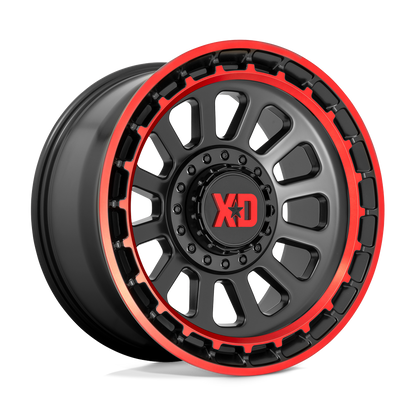 XD XD856 OMEGA SATIN BLACK MACHINED LIP WITH RED TINT