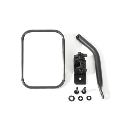 RUGGED RIDGE 97-18 WRANGLER QUICK RELEASE MIRROR TEXTURED BLACK, RECTANGULAR 11025.14