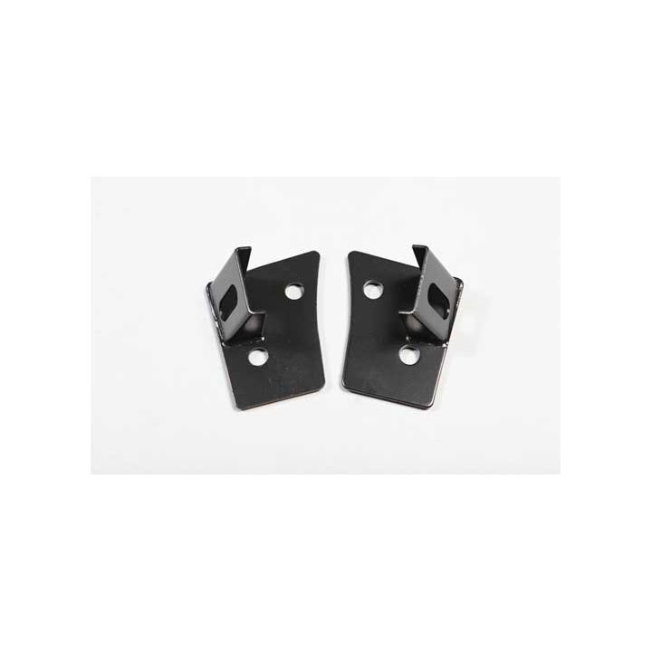 RUGGED RIDGE WINDSHIELD MOUNT LIGHT BRACKET PAIR BLACK JK WRANGLER 07-18 11027.03