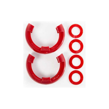 RUGGED RIDGE D-RING ISOLATOR KIT, RED PAIR, 3/4-INCH 11235.31