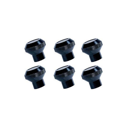 RUGGED RIDGE BILLET ALUMINUM DASH KNOB SET, BLACK, 76-86 CJ 11420.02