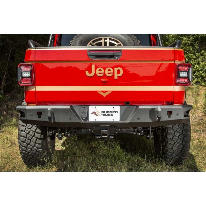 RUGGED RIDGE HD BUMPER, REAR; 2020-C JEEP GLADIATOR JT 11540.37