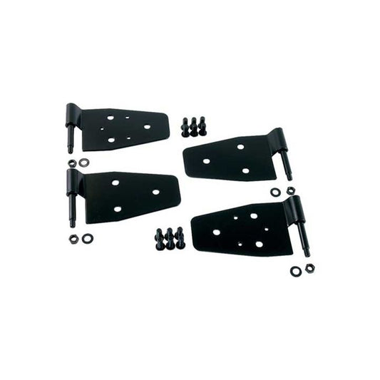 RUGGED RIDGE DOOR HINGE KIT,87-06JEEP WRANGLER WITH STEEL HALF DOORS,BLACK 11202.01