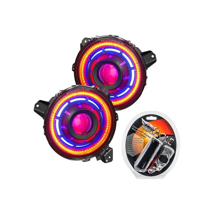 ORACLE Lighting Oculus ColorSHIFT Bi-LED Projector Headlights for Jeep JL / Gladiator JT