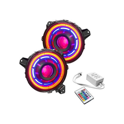 ORACLE Lighting Oculus ColorSHIFT Bi-LED Projector Headlights for Jeep JL / Gladiator JT